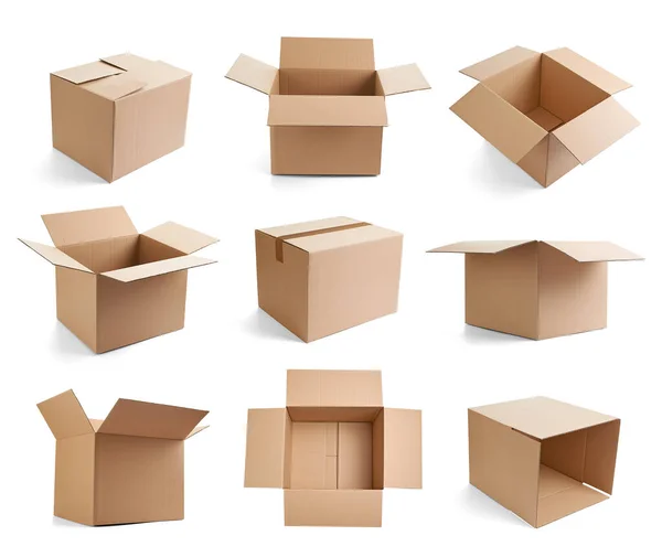 Коробка упаковки доставки картонна коробка — стокове фото