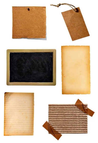Rep trä tecken vintage anteckning papper pris etikett tejp — Stockfoto