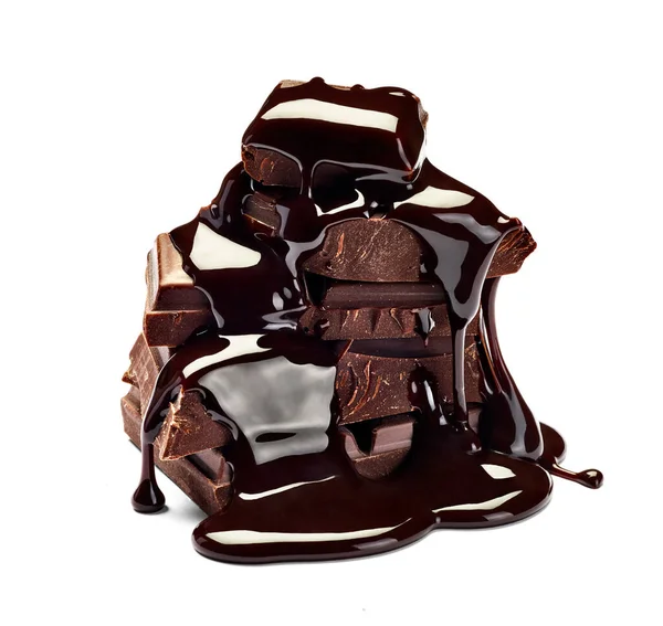 Cioccolato dolce cibo dolce stack sciroppo — Foto Stock