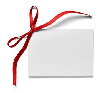 Kurdele kartı noel kutlaması davetiyesi.