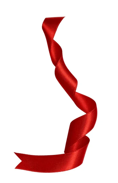 Red ribbon bow decoration christmas valentine gift birthday — Stock Photo, Image