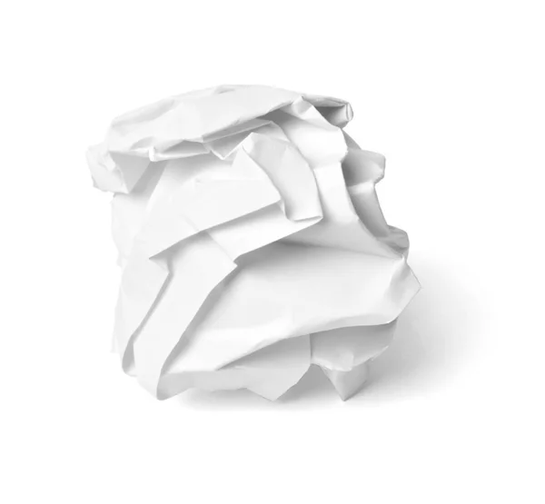 Paper ball crumpled garbage trash mistake — Stock Photo, Image