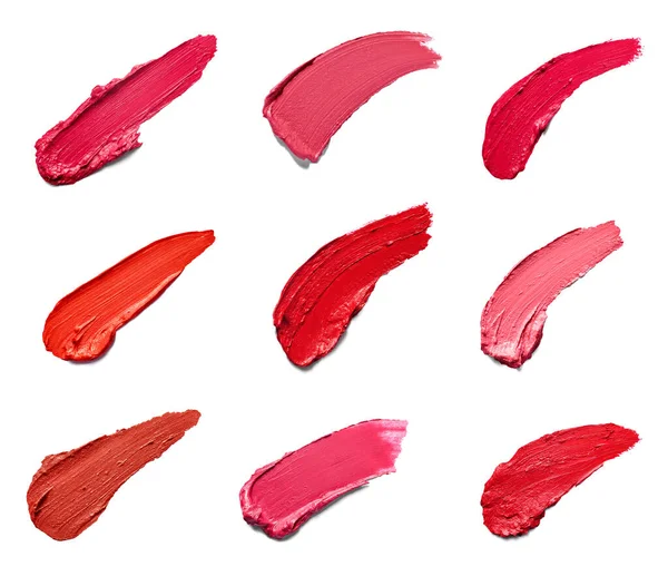 Lápiz labial pintura color maquillaje belleza muestra —  Fotos de Stock