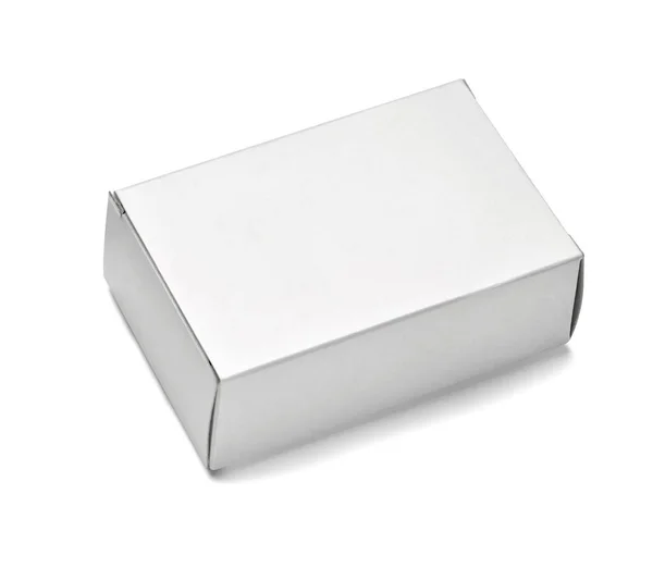 Boîte blanche modèle de conteneur emballage vierge conception savon — Photo