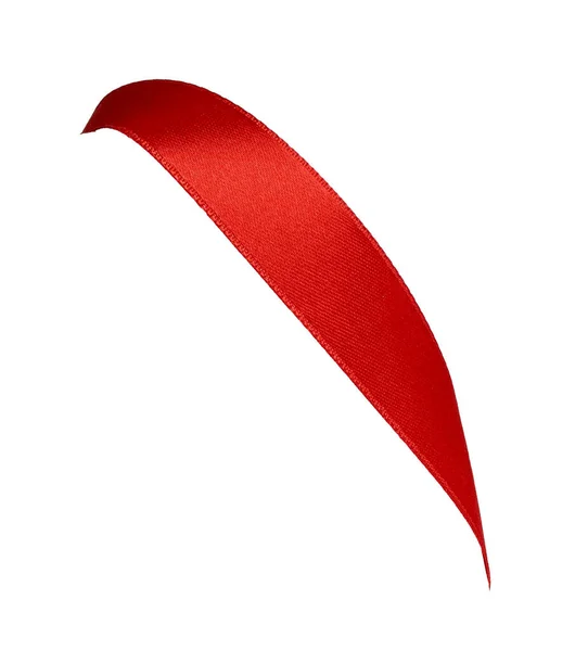 Red ribbon bow decoration christmas valentine gift birthday — Stock Photo, Image