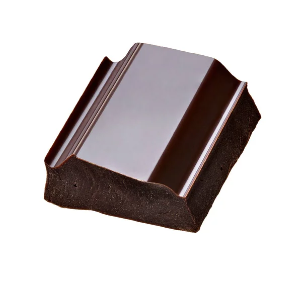 Trozo de chocolate dulce comida postre caída — Foto de Stock