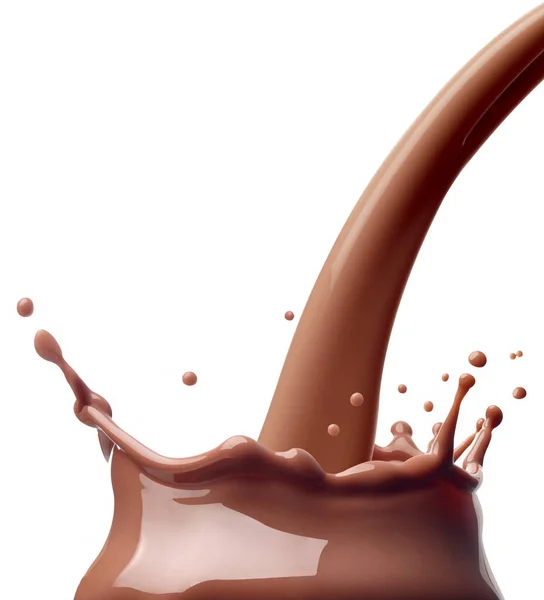 Chocolate milk splash drink beverage dairy drop — Stock Photo, Image