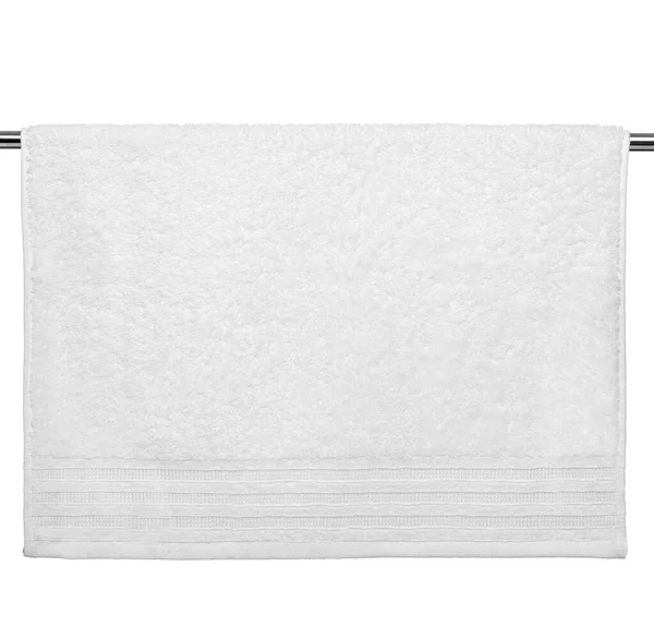 टॉवेल कापूस स्नानगृह पांढरा स्पा कापड कापड — स्टॉक फोटो, इमेज