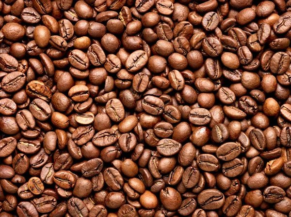 咖啡豆褐色烤咖啡因浓缩咖啡籽 — 图库照片
