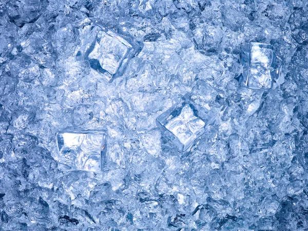 Fundo de cubo de gelo congelamento de água fria — Fotografia de Stock