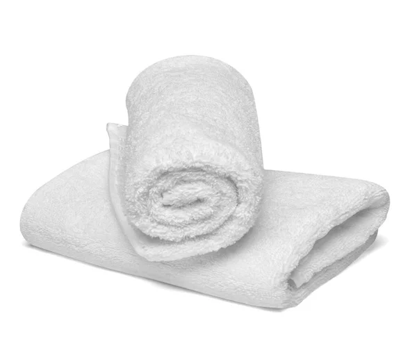 Toalla algodón baño blanco spa tela textil —  Fotos de Stock