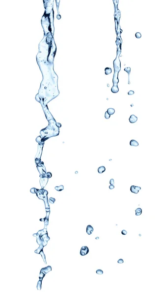 Vattenstänk drop blå flytande bubbla — Stockfoto