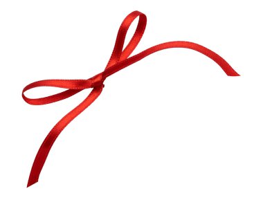 Kurdele yay kartı noel kutlaması notu.