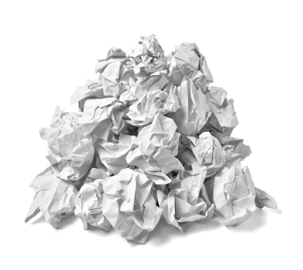 Χαρτί μπάλα τσαλακωμένα σκουπίδια λάθος σκουπίδια — Φωτογραφία Αρχείου