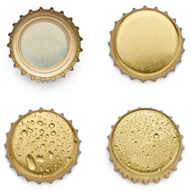 Metal kapaklı şişe.