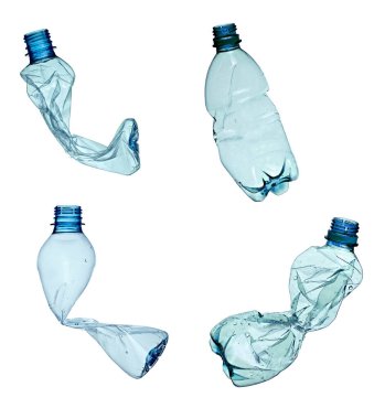 Plastik şişe su kabı atığı geri dönüştürüyor