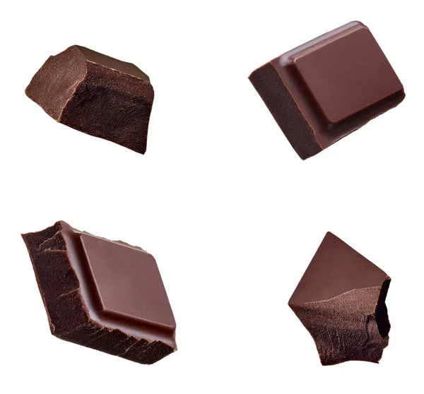 Çikolata parçalı tatlı tatlı tatlı düşme — Stok fotoğraf