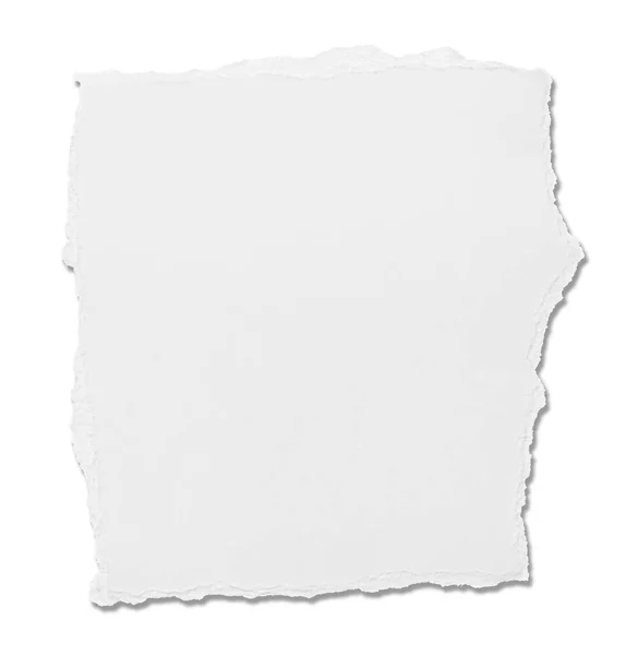 Білий папір порвав повідомлення — стокове фото