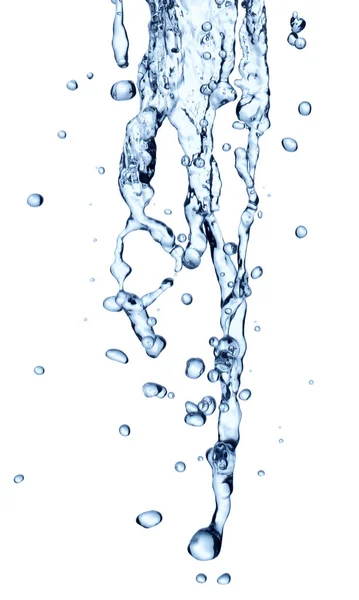 Gota de salpicadura de agua burbuja líquida azul — Foto de Stock