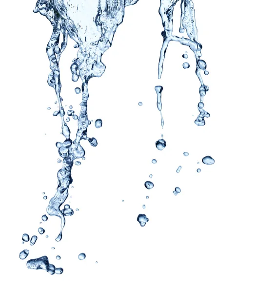 Gota de salpicadura de agua burbuja líquida azul — Foto de Stock