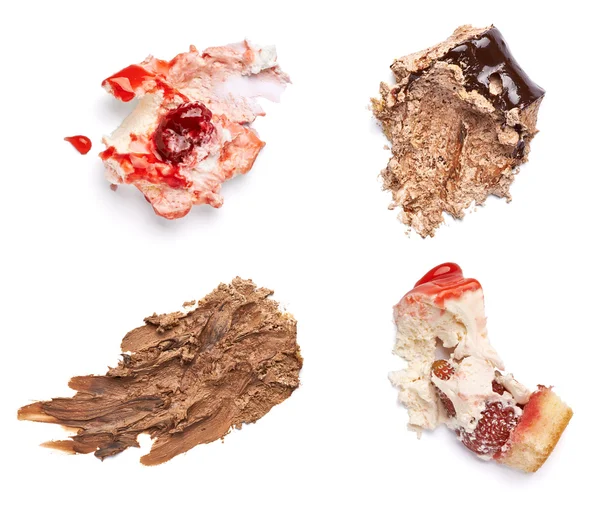 Ciastko czekolada i truskawka plama fleck jedzenie deser — Zdjęcie stockowe