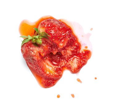 sıkılmış çilek meyve lekesi fleck