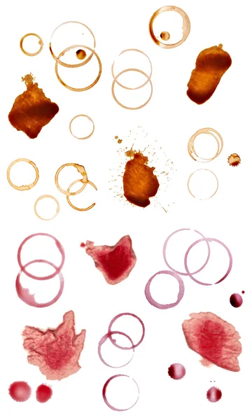 Coffee wine alcohol stain fleck drink beverage — Stock Photo, Image