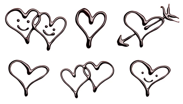 Csokoládé szív szerelem Valentin nap — Stock Fotó