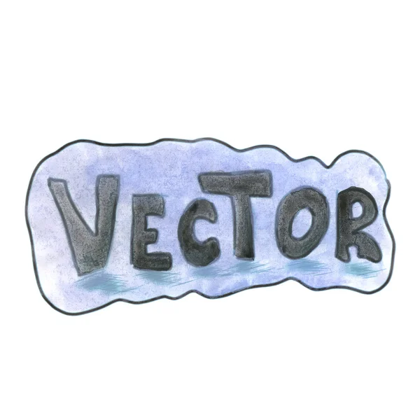 blue black label vector cartoon watercolor isolated