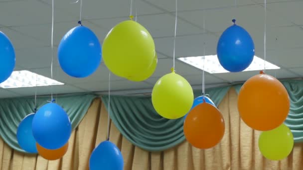 Hanging Balloons From Ceiling Celebration Birthday Slow Motion Video