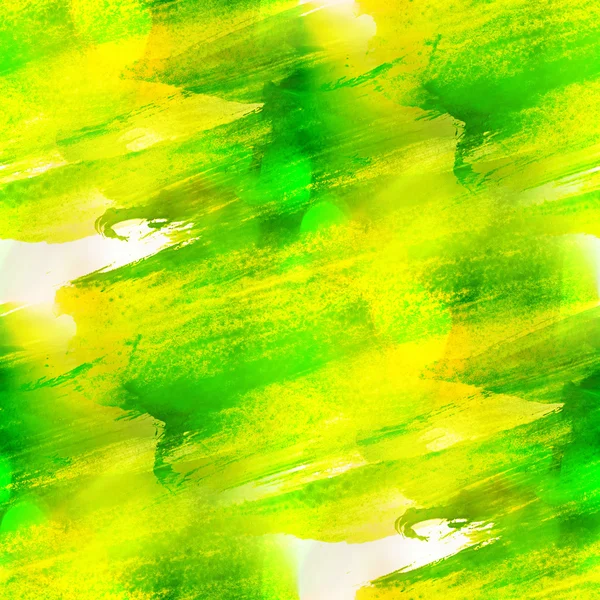 艺术背景绿色，黄色纹理水彩无缝详细 — 图库照片