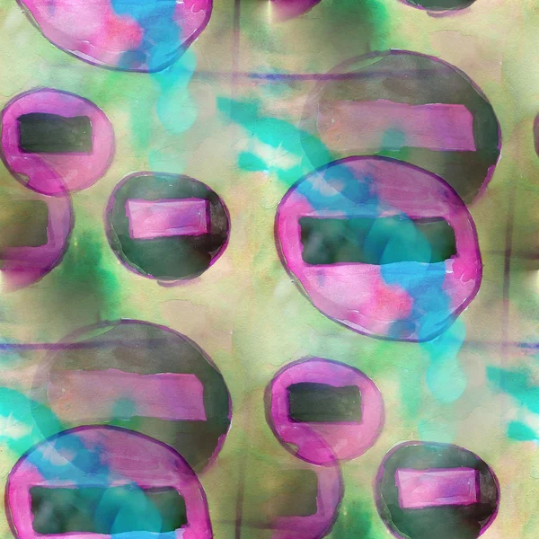 Arte salpicadura fondo púrpura, textura verde acuarela abstracta — Foto de Stock