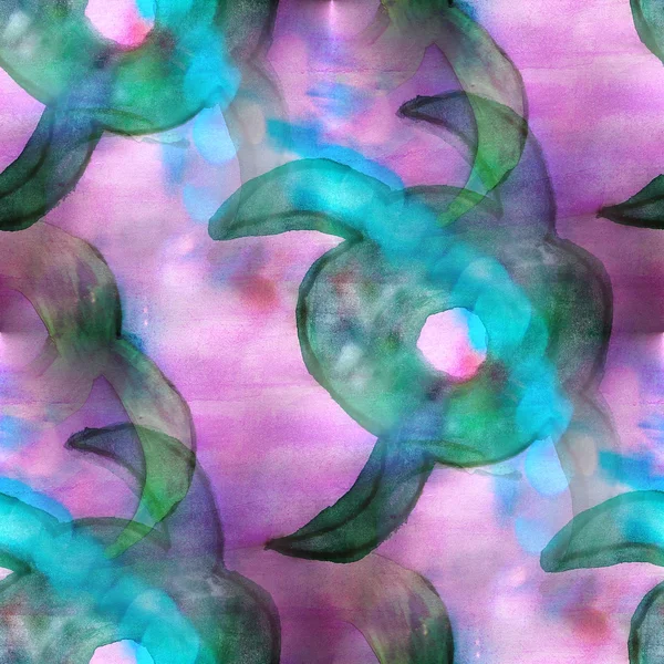 Arte salpicadura fondo textura verde, púrpura acuarela abstracta — Foto de Stock