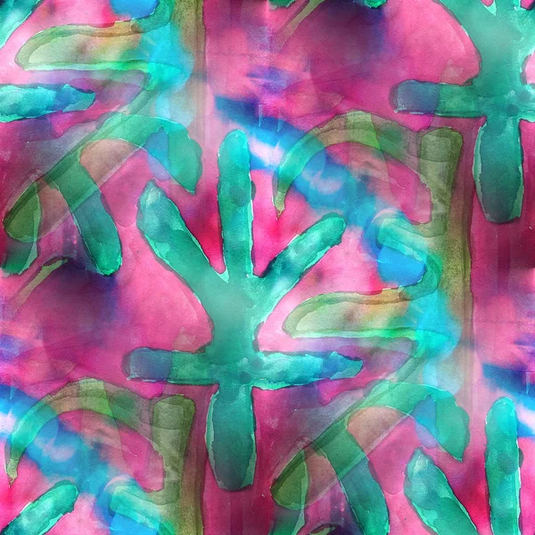 アート スプラッシュ バック グラウンド テクスチャのピンク、グリーンの抽象的な水彩 se — ストック写真