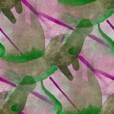 Sanatçı sorunsuz mor, yeşil Kübizm abstwatercolor duvar kağıdı b
