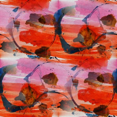 Sanat mavi, kırmızı sanatçı palet resim çerçevesi grafik ile sorunsuz