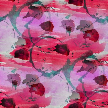 Sanat kırmızı, mavi sanatçı palet resim çerçeve grafiği sorunsuz