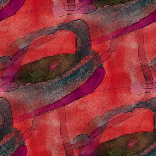 Artista sem costura rosa, cubismo violeta arte abstrata textura waterco — Fotografia de Stock