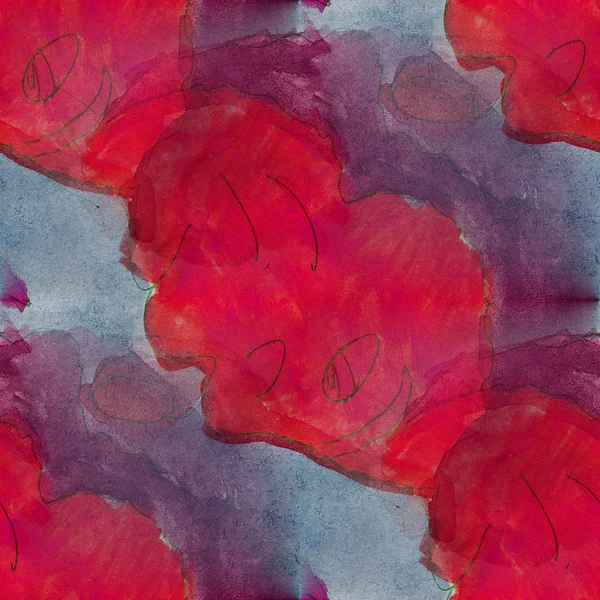 Varrat nélküli mintát lila, rózsaszín akvarell textúra háttér wal — Stock Fotó