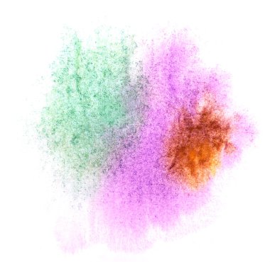Sanat suluboya kahverengi, mor, yeşil mürekkep boya blob suluboya s