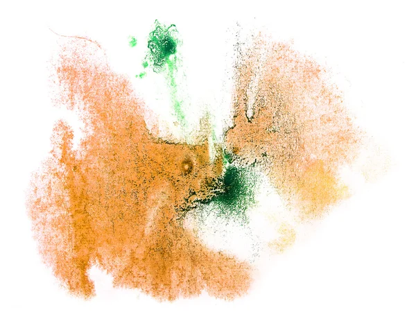 アート水彩インク ペイント イエロー、グリーンの blob 水彩スプラッシュ c — ストック写真