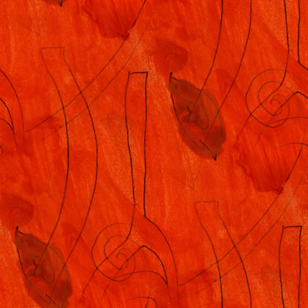 Kubismen abstrakt brun konst textur akvarell tapet arti — Stockfoto
