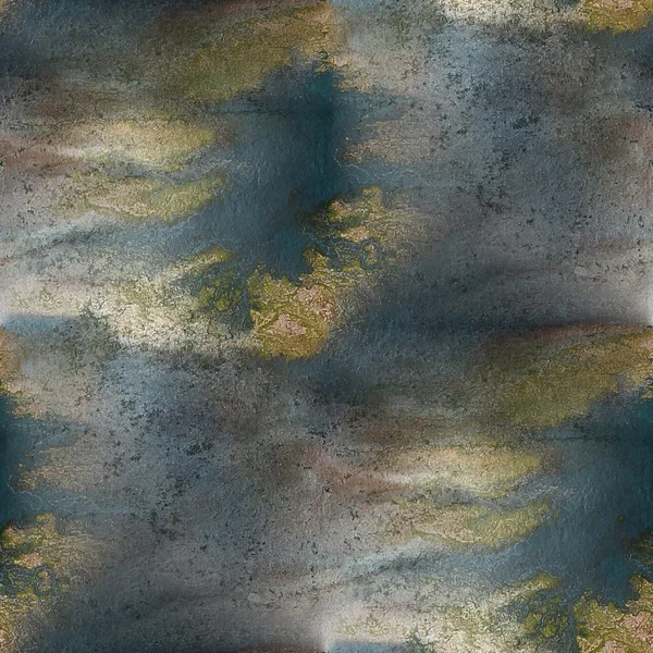 Textura aquarela marrom, fundo azul escuro papel de parede seda — Fotografia de Stock