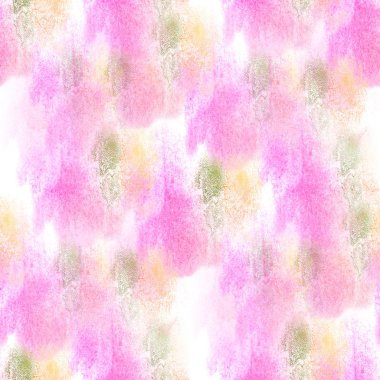 Sanatçı pembe, sarı, yeşil sorunsuz suluboya textur duvar kağıdı