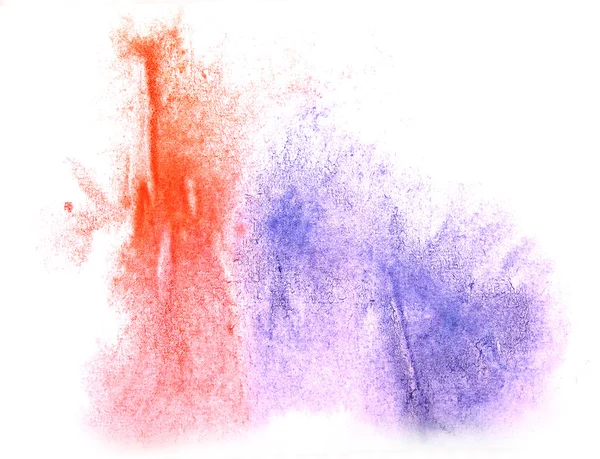 Suluboya mürekkep boya blob suluboya sıçrama renkli kırmızı sanat, — Stok fotoğraf