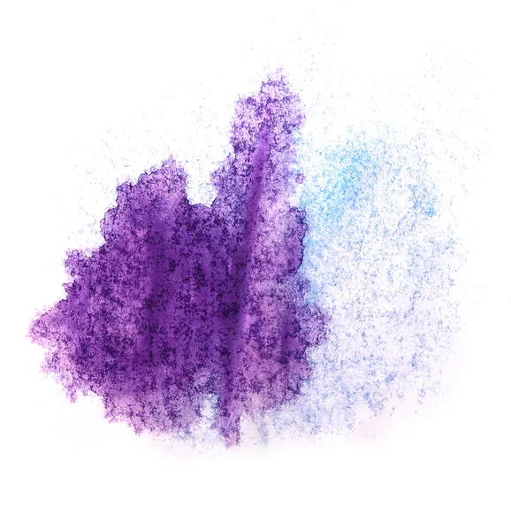 Arte acquerello inchiostro vernice chiazza spruzzi di acquerello viola, blu c — Foto Stock