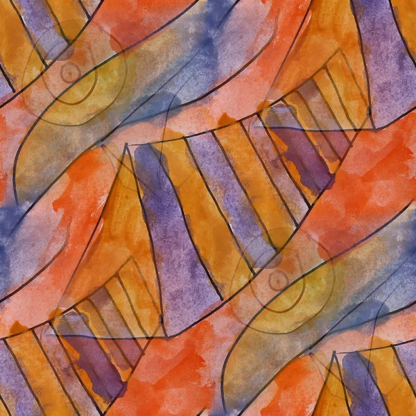 Art seamless kite contemporary texture watercolor unusual wallpa — Stock Photo, Image