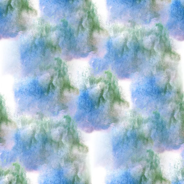 Художник синий, серый, белый, зеленый бесшовные обои акварели те — стоковое фото
