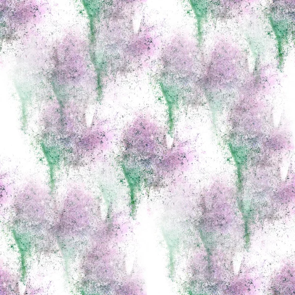 Artist purple, green seamless watercolor wallpaper texture of ha — Stock Photo, Image