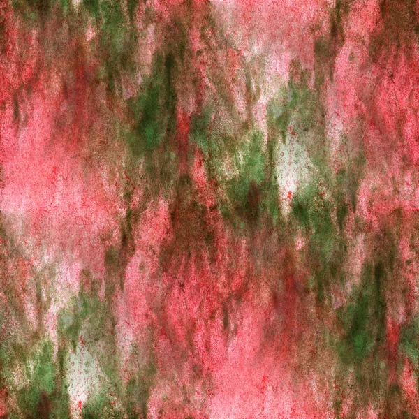 Impresjonizmu artysty zielony, czerwony bezszwowe akwarela tapeta — Zdjęcie stockowe
